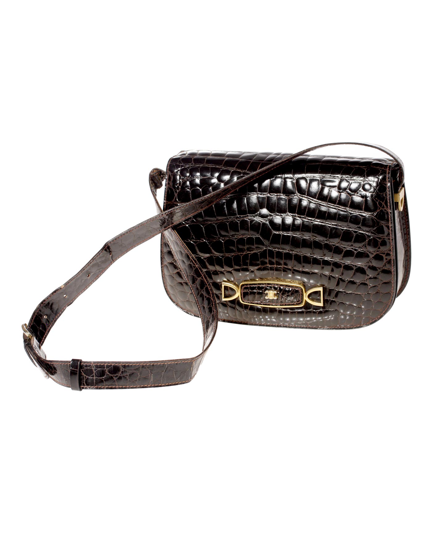 CELINE Crocodile leather bag 80s – Madeinused