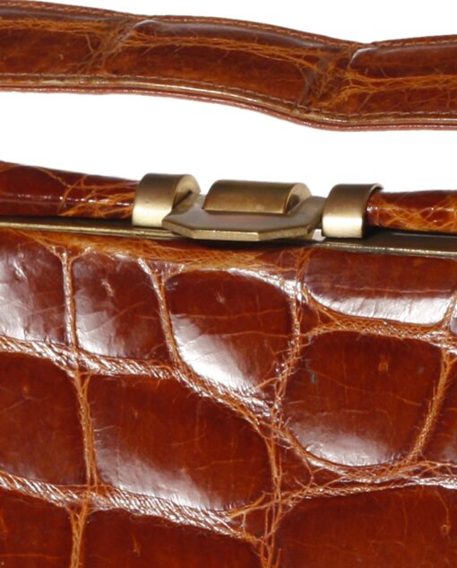 vintage Rare crocodile leather bag 50s