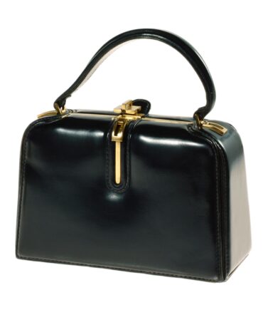 vintage FERNANDE DESGRANGES Leather handbag 50s