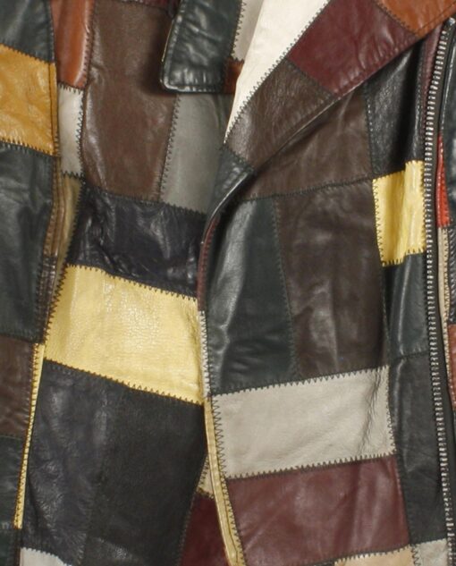 vintage vintage Woman leather patched jacket 60/70s