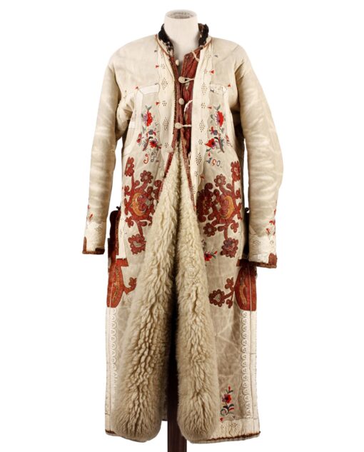 Ethnic vintage Rare Mongolia sheepskin coat