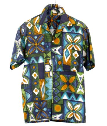 vintage NO LABEL Hawaiian Aloha Tribal shirt