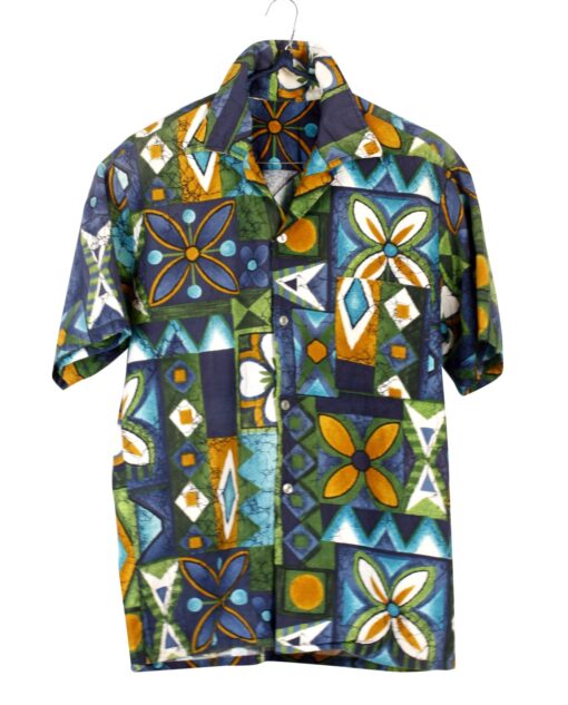 vintage NO LABEL Hawaiian Aloha Tribal shirt