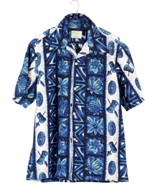 vintage UI-MAIKAI Vintage Blue Hawaii Tiki Tribal Shirt