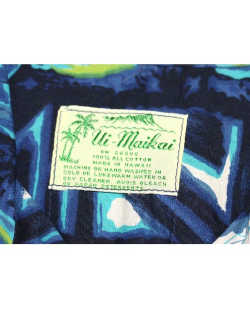 vintage UI-MAIKAI Vintage Blue Hawaii Tiki Tribal Shirt