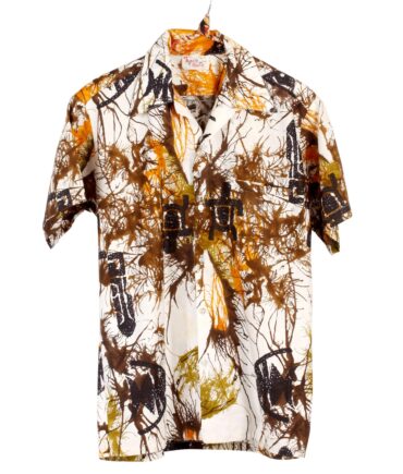 vintage GO BAREFOOT IN PARADISE Hawaiian shirt