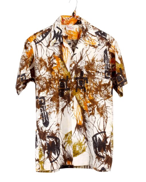 vintage GO BAREFOOT IN PARADISE Hawaiian shirt