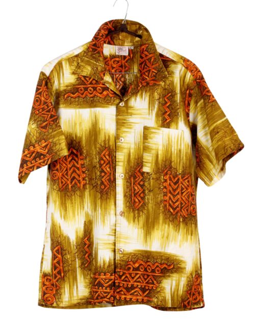 vintage HAWAIIAN SANDS Tribal Tiki shirt