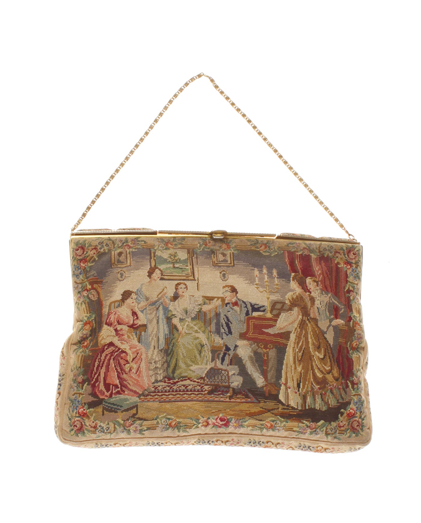 vintage Rare Tapestry bag 19th century
