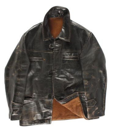 Vintage Long leather jacket 50s