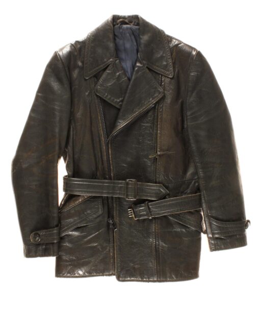 vintage Long leather jacket 50s
