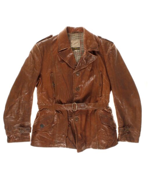 vintage SEJSON Swedish leather jacket 50s