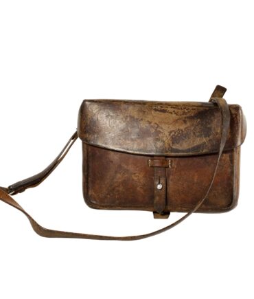 Swiss leather military bag 40s