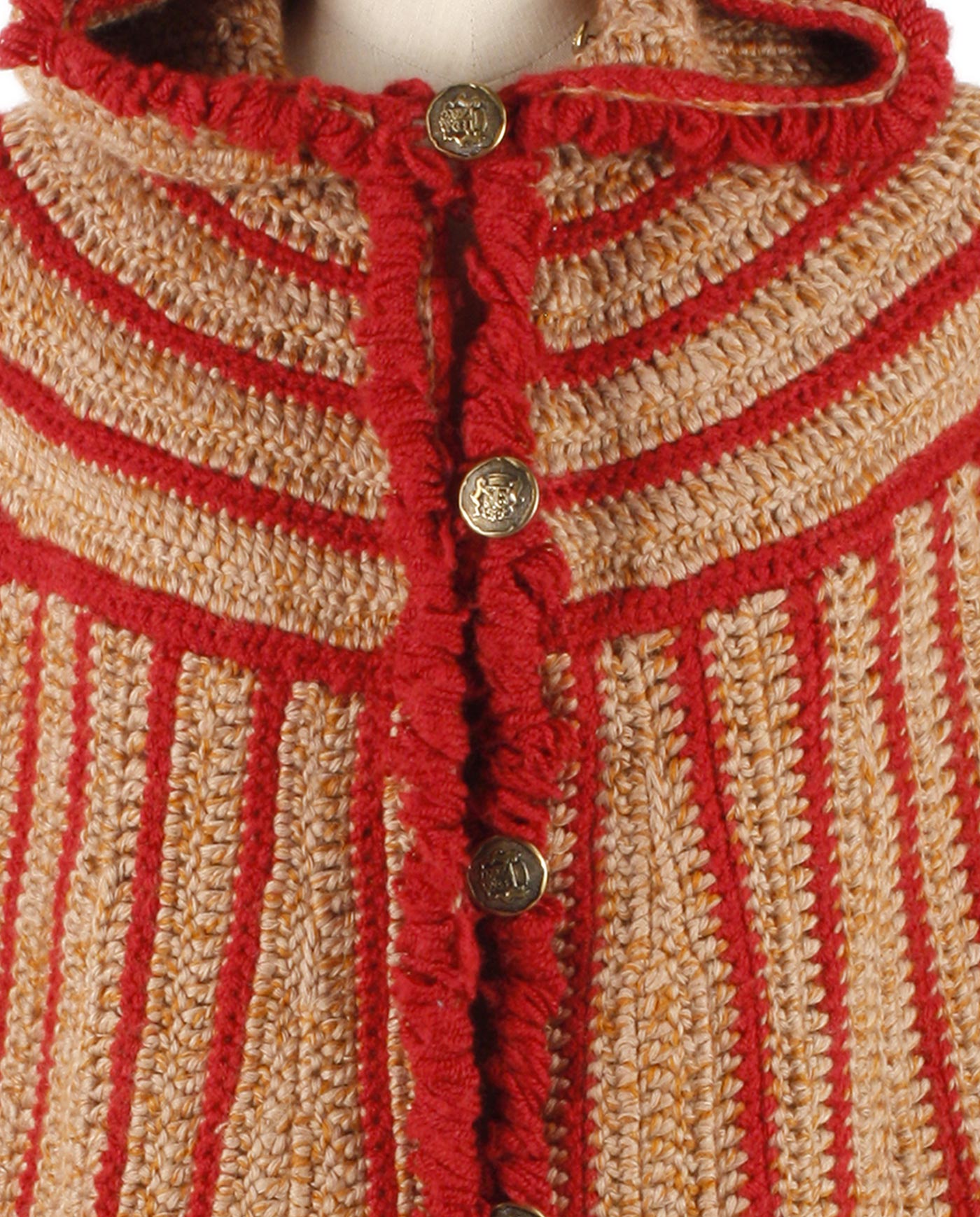 NO LABEL pure wool handmade cape 60/70s