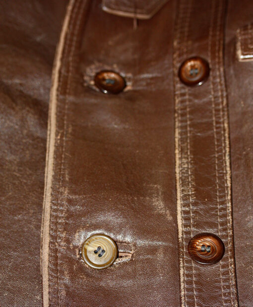Long Leather jacket 60s c.a.