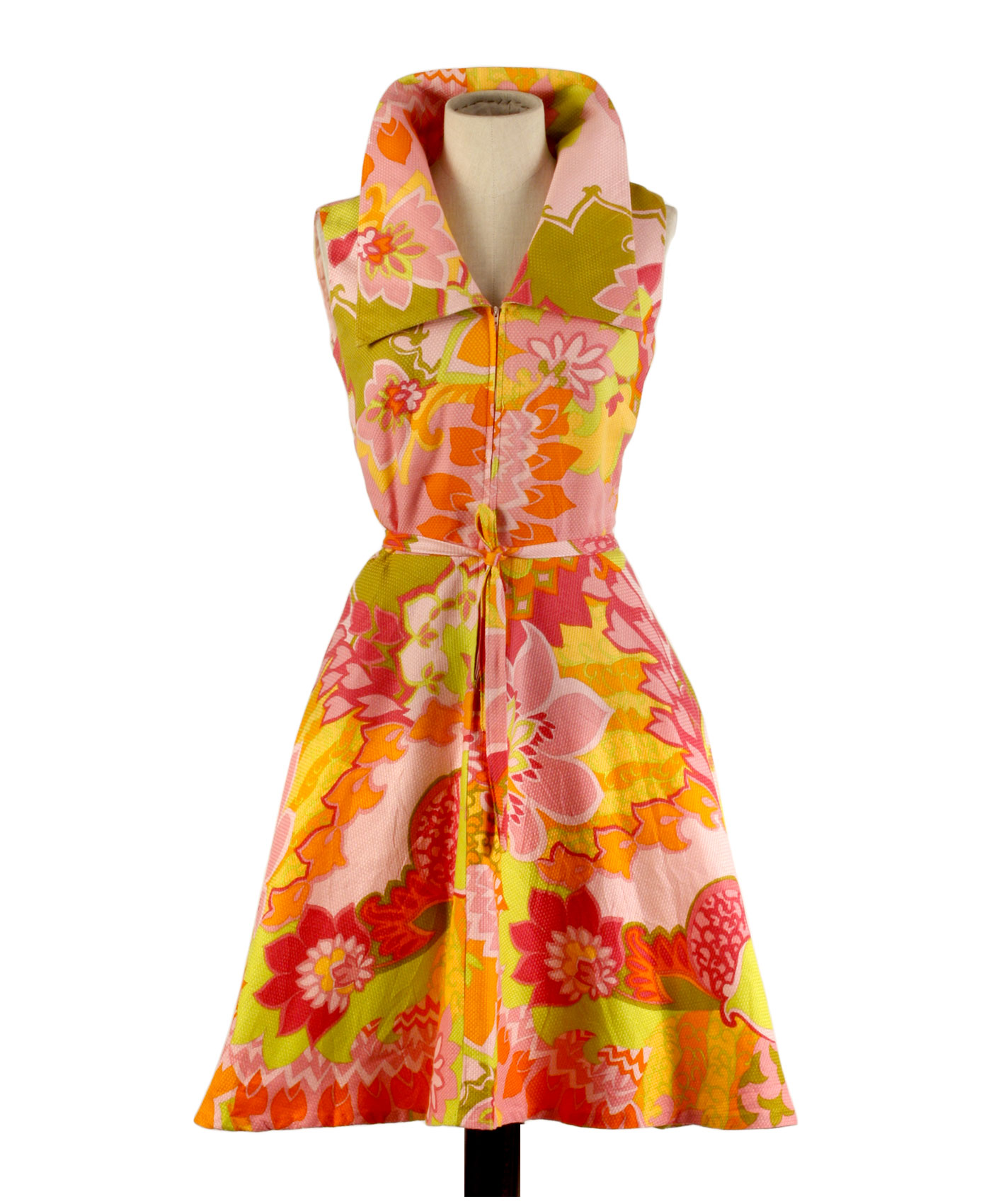 JAN SUE cotton and silk dress '50s