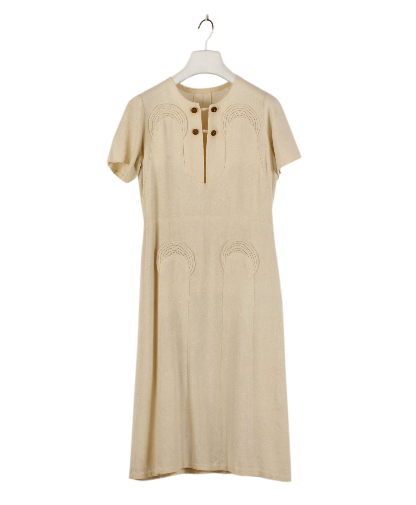 Tailored Cotton Dress '40s