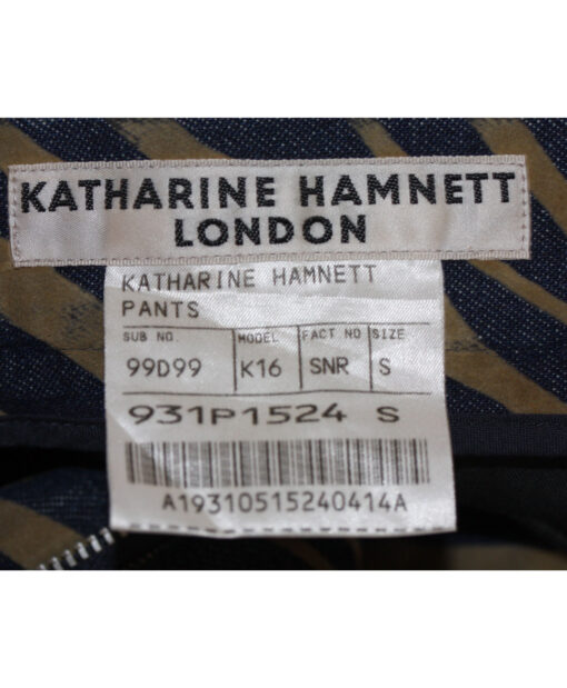 KATHARINE HAMNETT LONDON denim pant with flock '60s