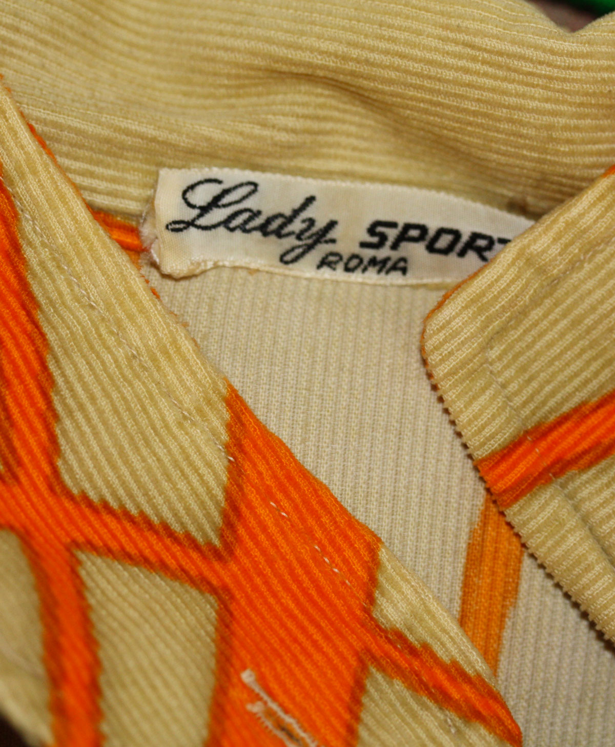 LADY SPORT velour shirt with print '50s
