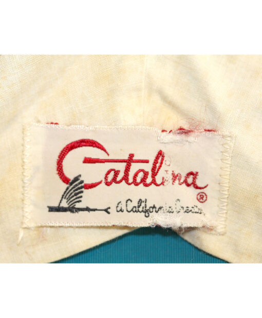 CATALINA, Cotton textured fabric with handmade paint,