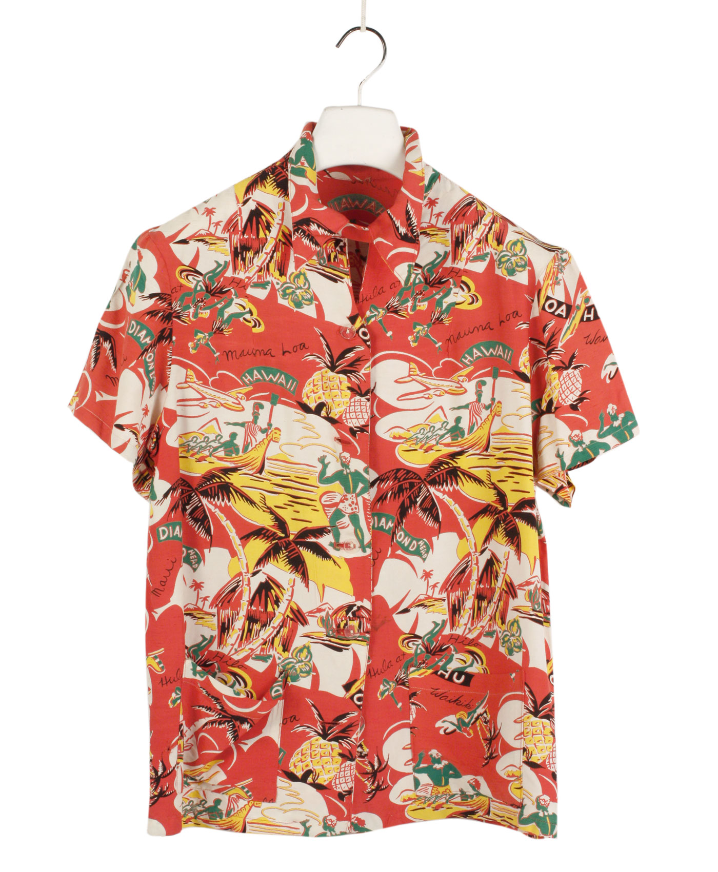 NO LABEL Rare Hawaiian Shirt '50s ca.