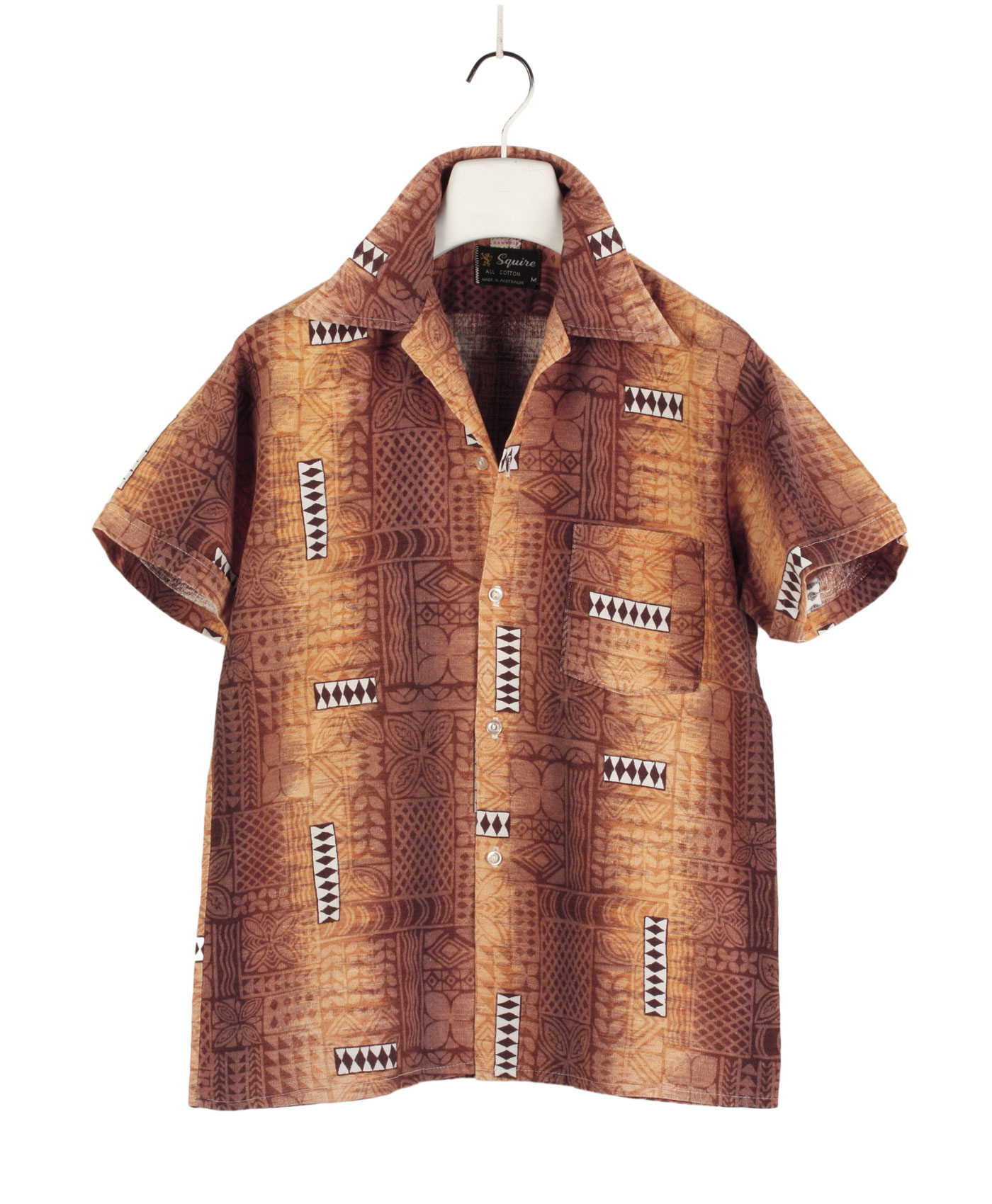 SQUIRE Hawaiian Tribal shirt '60s ca.