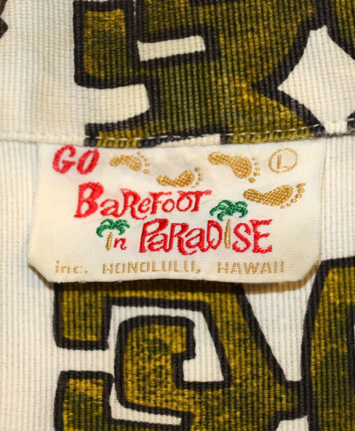 BAREFOOT IN PARADISE Hawaiian shirt '60/70s ca.