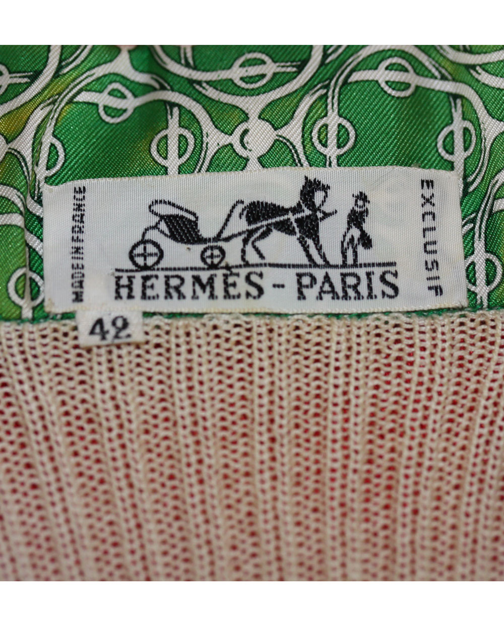 HERMES PARIS Wool and silk blouse '60s